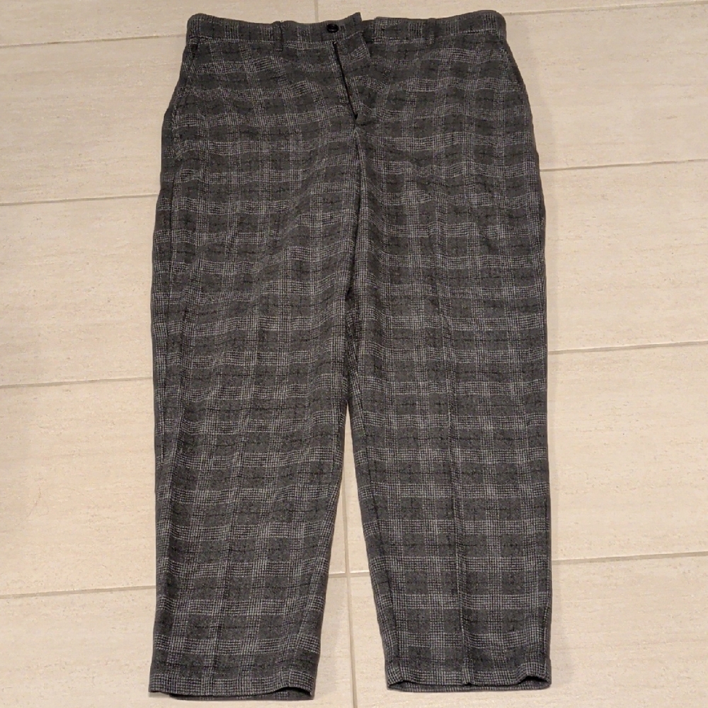 GAP Men's Gray Wool Plaid Pants 34x30